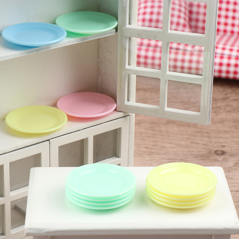 Kids Toys Kitchen - Dollhouse Mini Food and Dining Plates