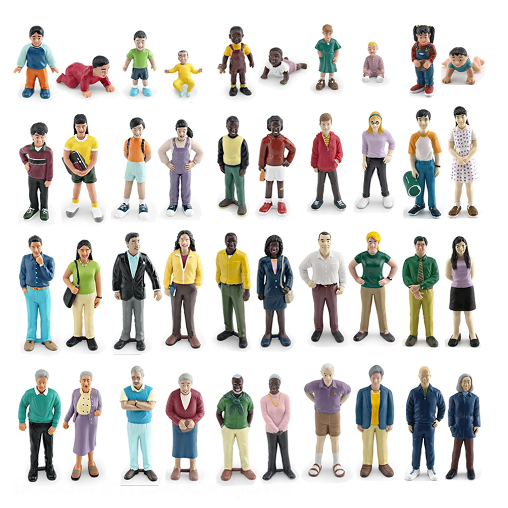 Kids Toys Little People - Figuras em miniatura pessoas pequenas membros