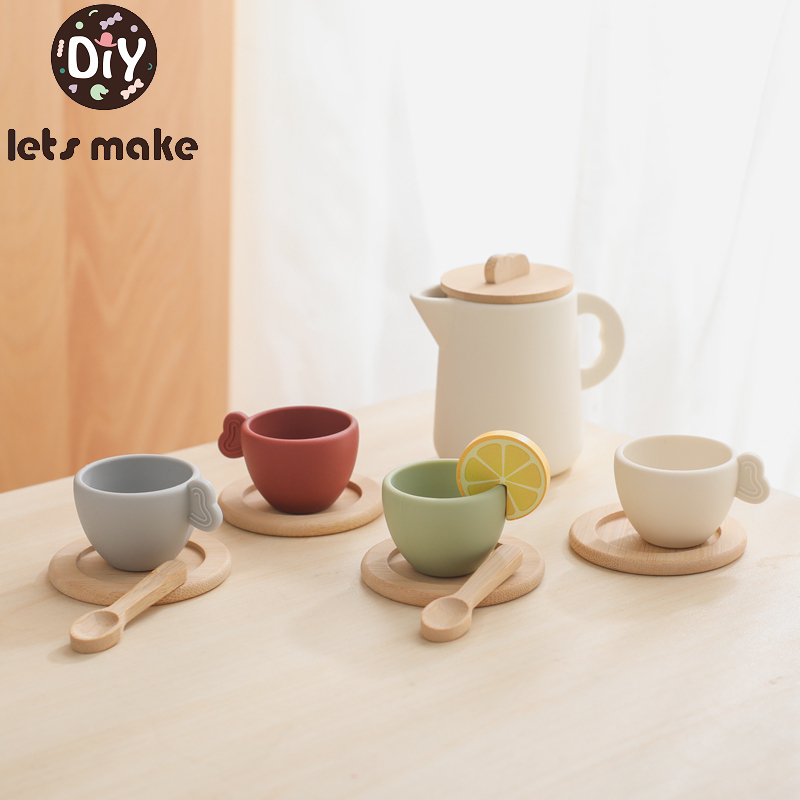 Kids Toys Kitchen - Children's Montessori Teapot e Teacup Utensílio