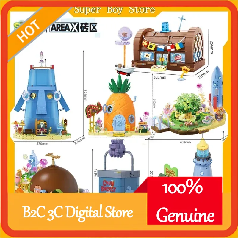 Blocos de Montar Areax Spongeb - Kids Toys Box avaliação e preço