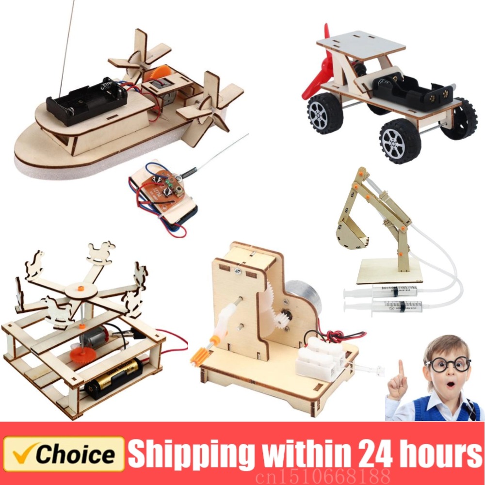 DIY Wooden Boat Model Science  - Science Experiment Kit avaliação e preço