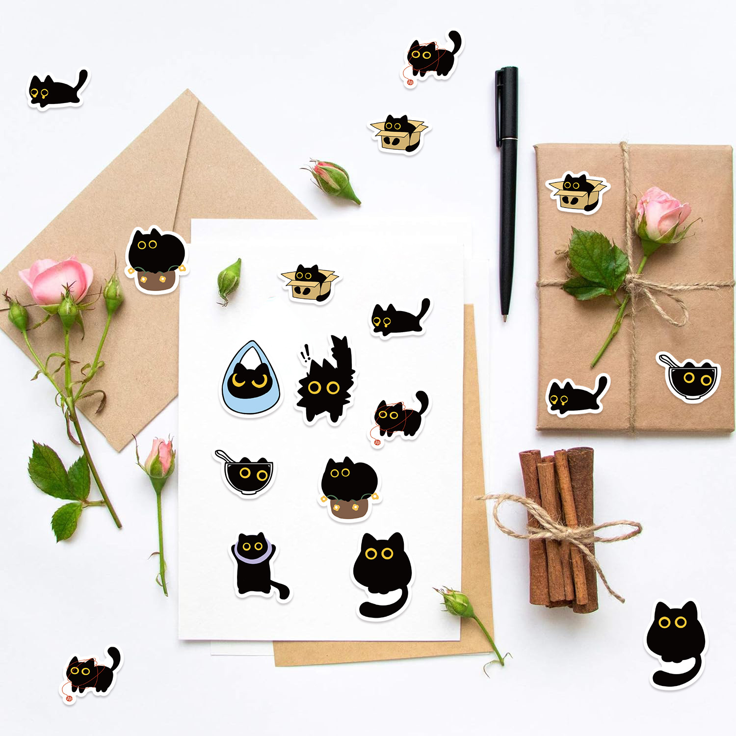 100-500 Peças Adesivos de Gato - Kids Toys Names avaliação e preço