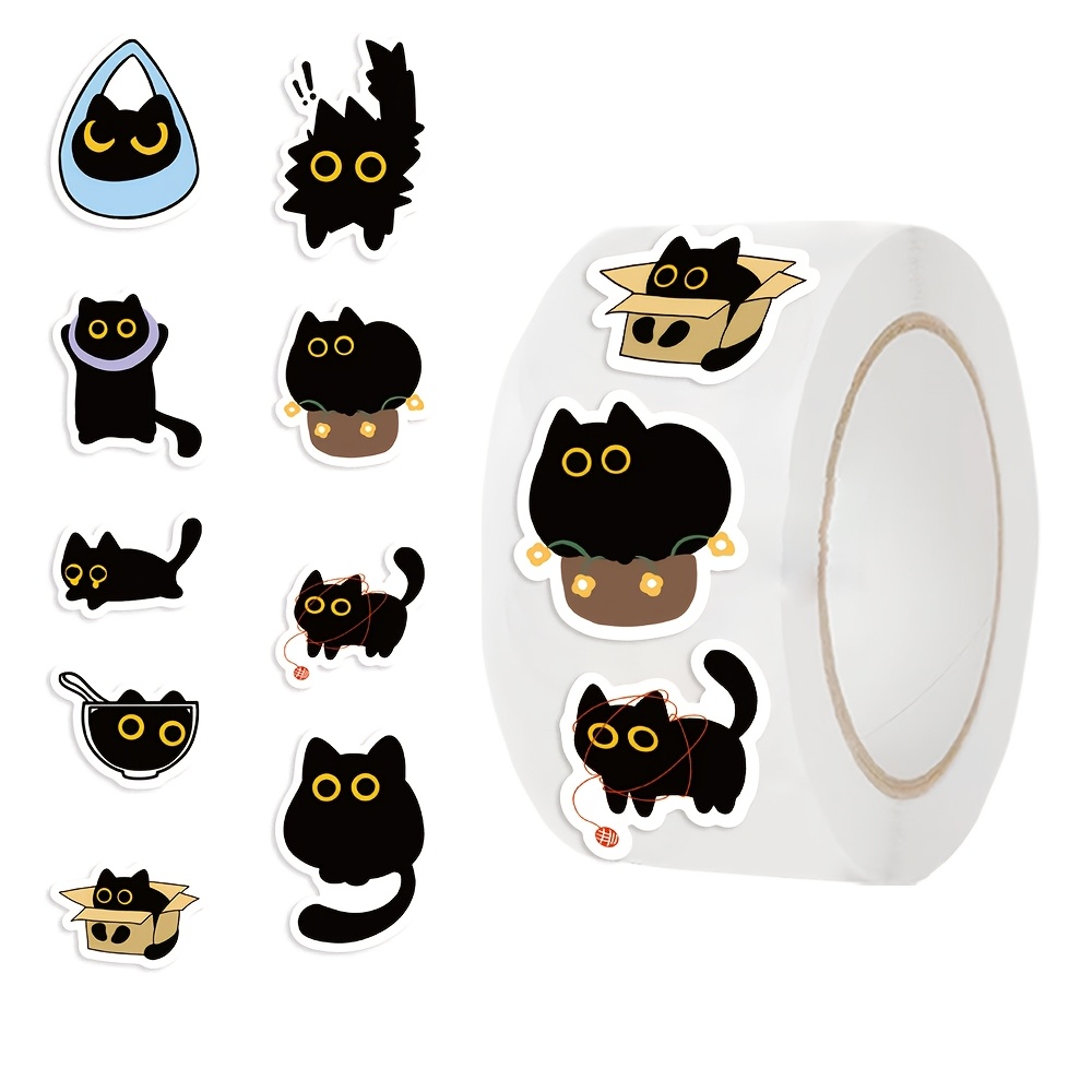 500 Adesivos de Gato em Rolo c - Kids Toys Names avaliação e preço