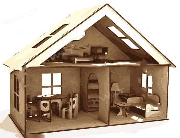 Casa de Boneca Infantil Laser  - Kids Toys Vector avaliação e preço